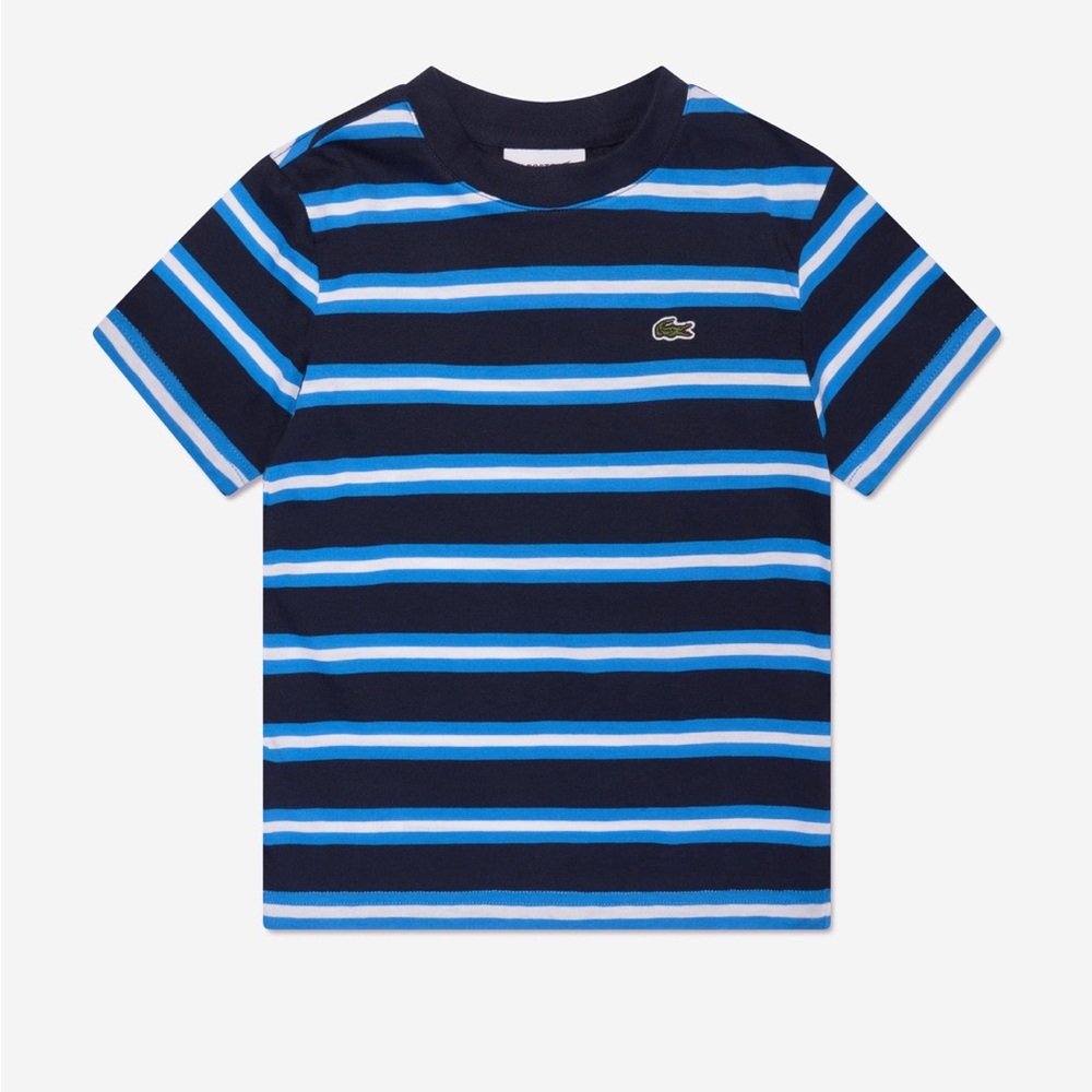 Lacoste Boys Stripe Logo T-Shirt size 5